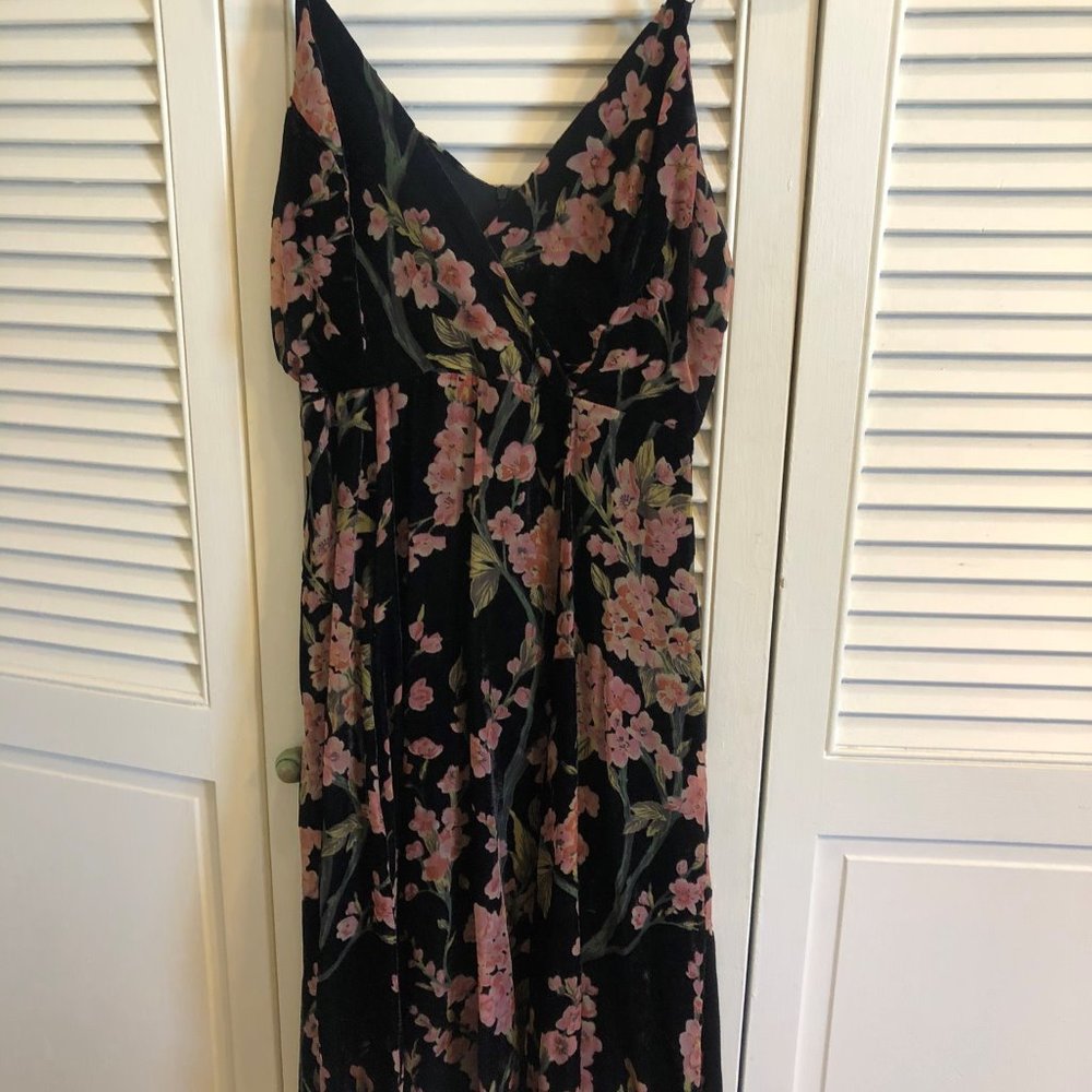 Anthropologie velvet midi dress